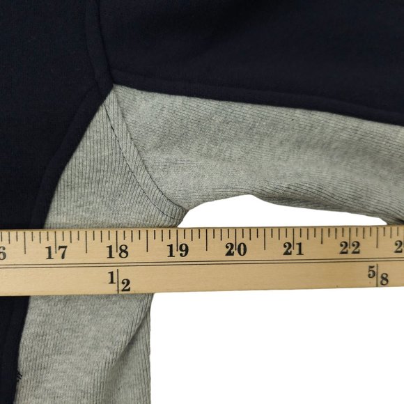 Izod Jeans Quarter Zip Pullover Sweatshirt Top Boys Size S/8 Navy Blue Gray NEW - Picture 3 of 16